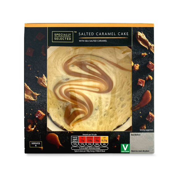 Specially Selected Hand Finished Salted Caramel Cake 348g